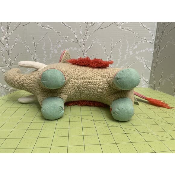 Anthropologie Plush Elephant Boho Knit Bed Room Decor Toy Stuffed Animal 2015 - Picture 5 of 10